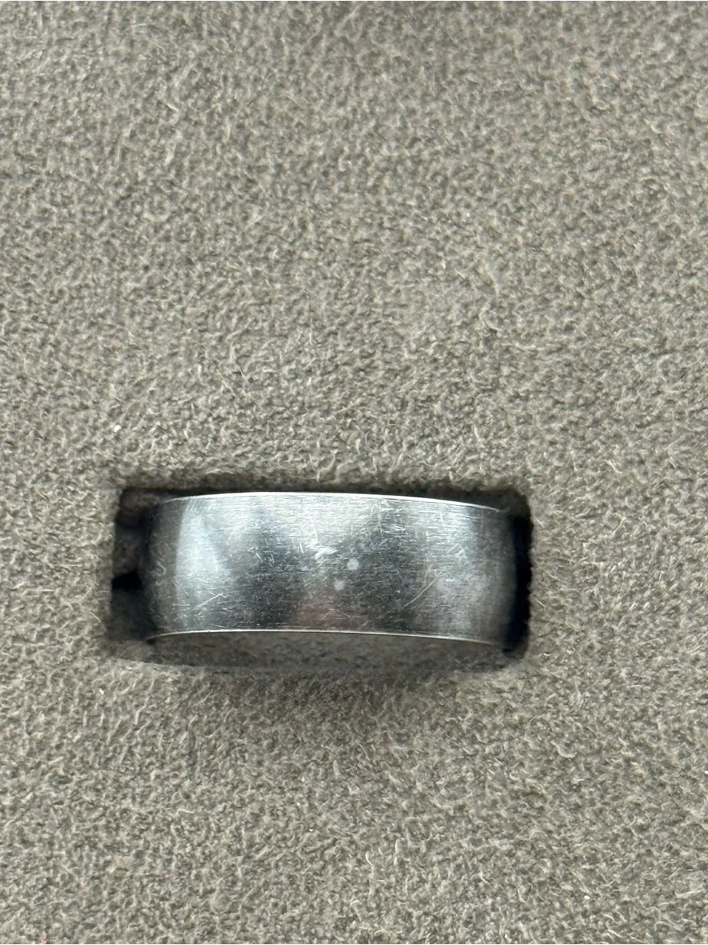 Men's titanium Flat Wedding Band - Classic Minimal Design
